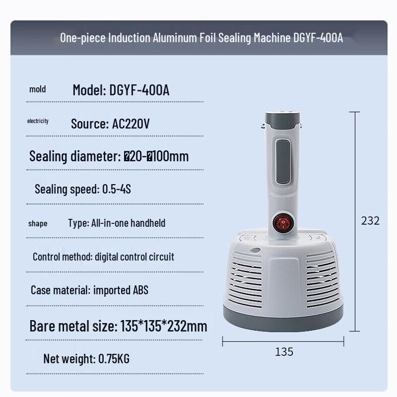 Zhishi Handheld Induction Aluminum Foil Sealer 400A