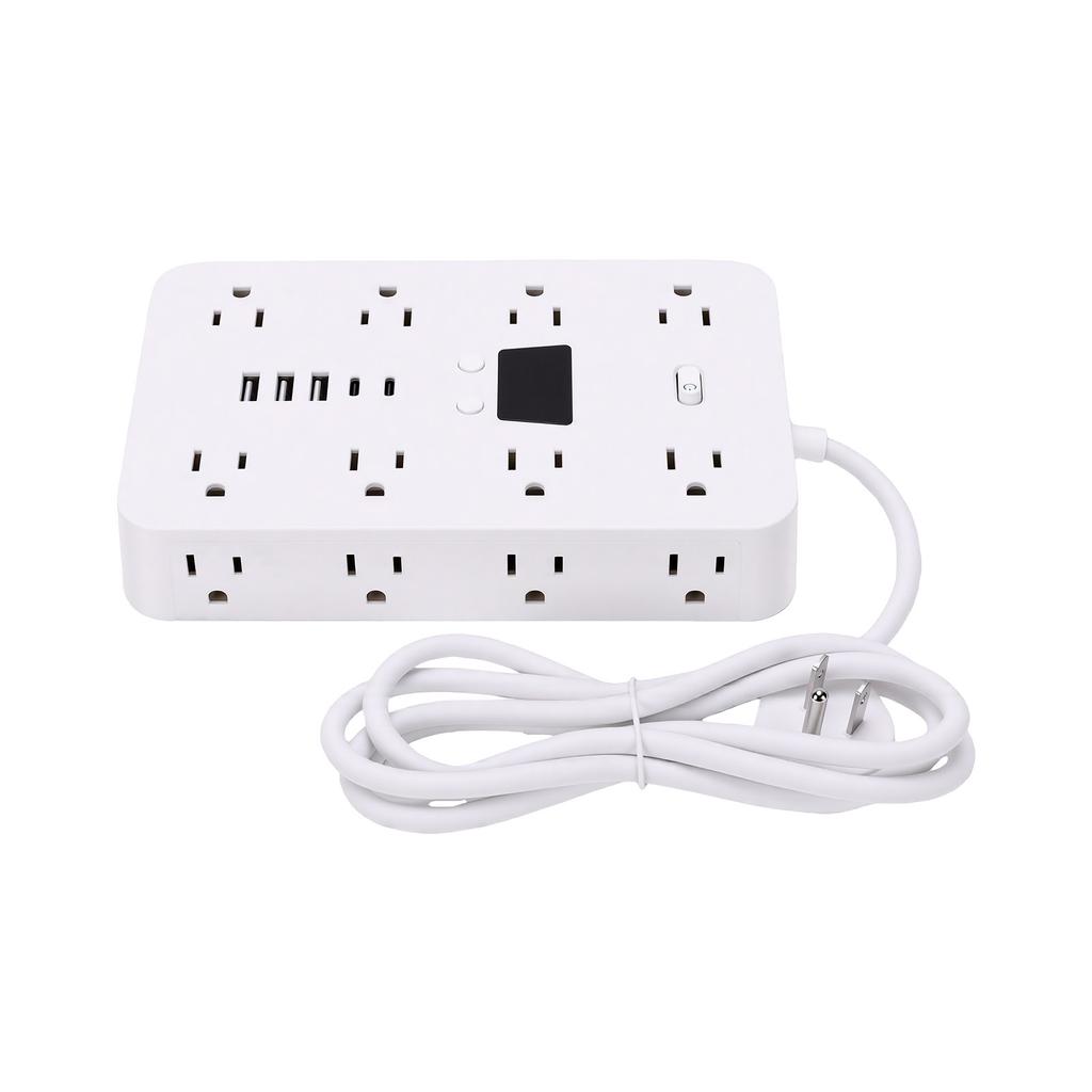1.5m Power Strip 16 AC Outlets 5 USB Ports Overload Protection Power Strip for Office Dormitory US Plug 100 240V