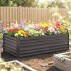 Raised Beds for Garden, Galvanised Steel Outdoor Planters with Multi-reinforced Rods, 180 X 90 X 59 Cm, Dark Grey