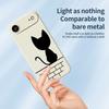 For iPhone 17 Air Case Black Cat On the Wall Pattern Printing Straight Edge TPU Phone Back Cover