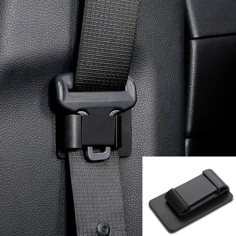 Car Seat Belt Limiter Buckle Stopper Safety Belt Adjusting Fixed Clip Self-adhesive Clip Buckle Car Interior Accessories