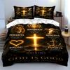 Christian Bedding Set with Cross and Verses Bedding set (1 duvet cover, 2 pillowcases, duvet not included)