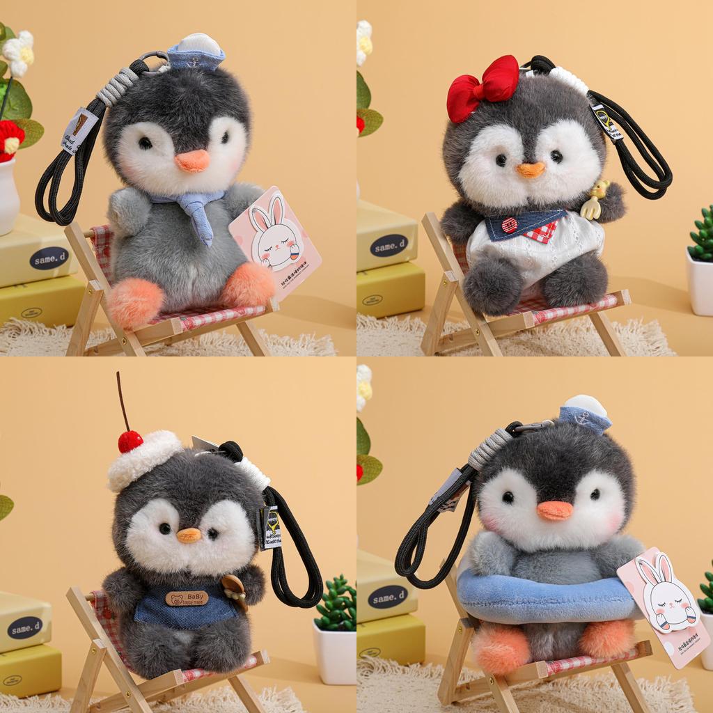 Penguin Plush Keychain Cartoon Soft Toy With Pp Cotton For Bag Decor And Gifts