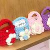 1 box of petal knit earphone pouch keychains