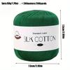 Silk Cotton Yarn - Fine Lace Thread for Crochet, Knitting Sweater,Shawls, Scarves, and DIY Crafts, Soft Durable Yarn 1.76oz/pc