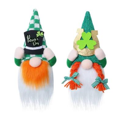 Patricks Day Decoration,Patricks Day Plush Gnomes Handmade Tomte Patricks Day Decorations for Home Office Table Ornament
