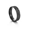 Fede in Tungsteno Nero Anelli Punk Trama d'Acciaio per Uomo Donna Scanalatura Fibra di Carbonio Anello alla Moda