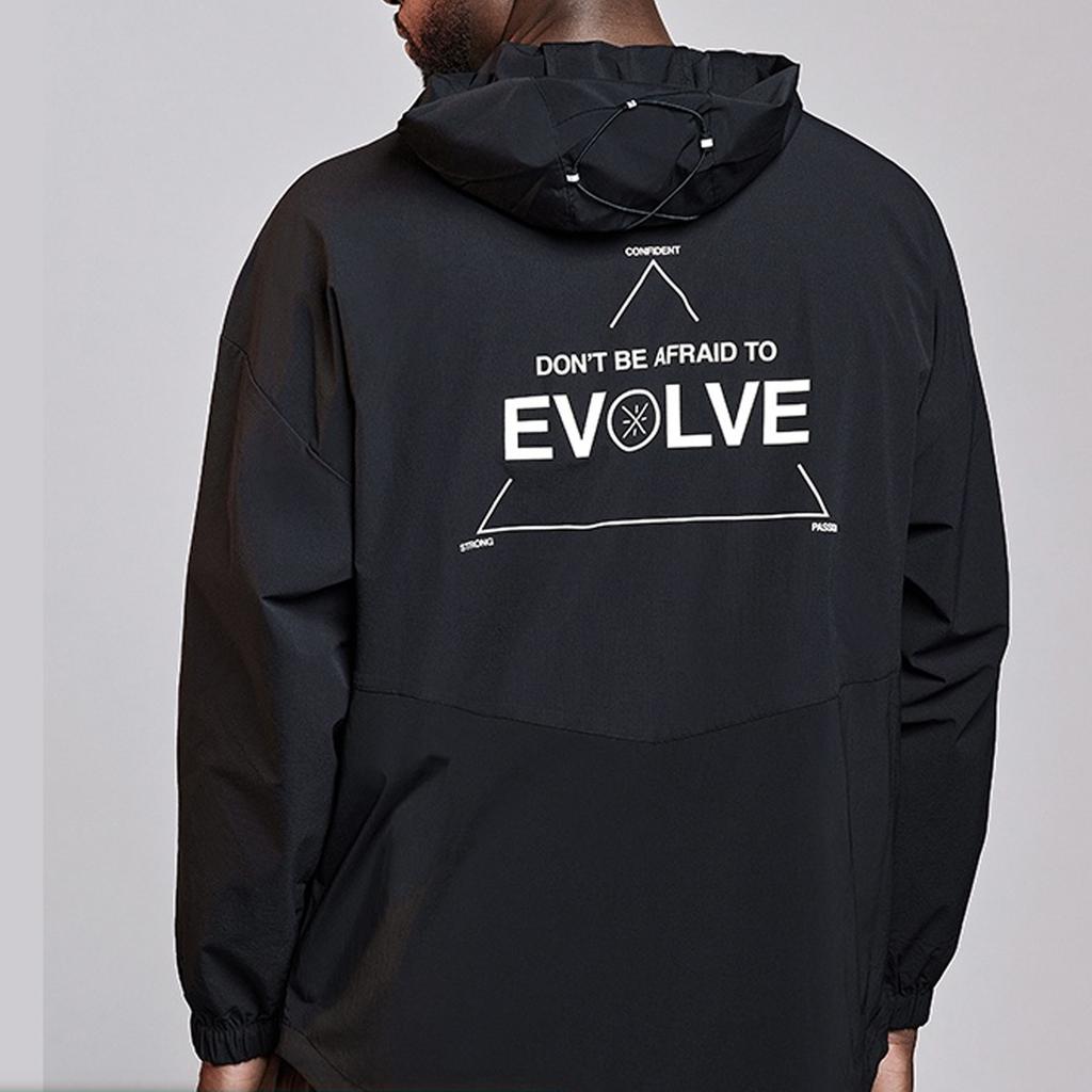 Li-Ning Wade Series Casual Loose Letter Windbreaker Jacket Men Jackets Black AFDS797-1