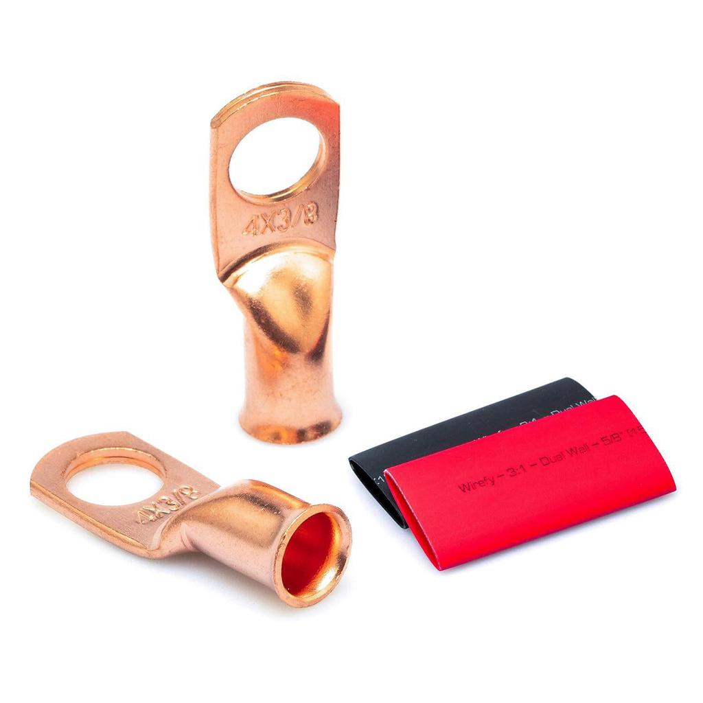Cross-Border AWG Gold Copper Battery Terminal Connector Ring Cable