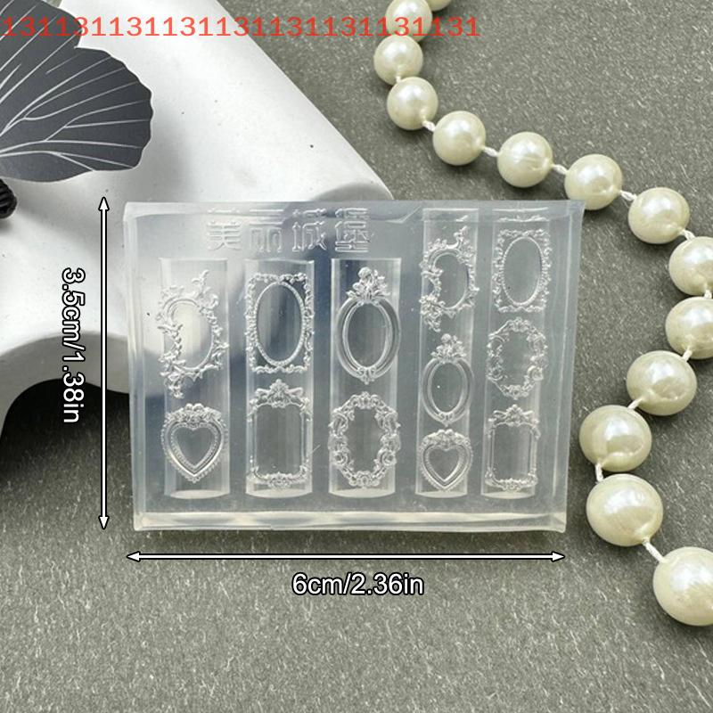 Mini Fotoramformad Silikon Nagelsvamp Nageltryckning Naglar DIY Nagelsalong Design Stereoskopisk Manikyrtillbehör