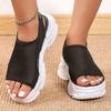 Fashion 2024 Hot Selling New Versatile Women's Shoes Summer Thick Sole Mesh Fashion Casual Hollow Fish Mouth Sandals Sandals Women