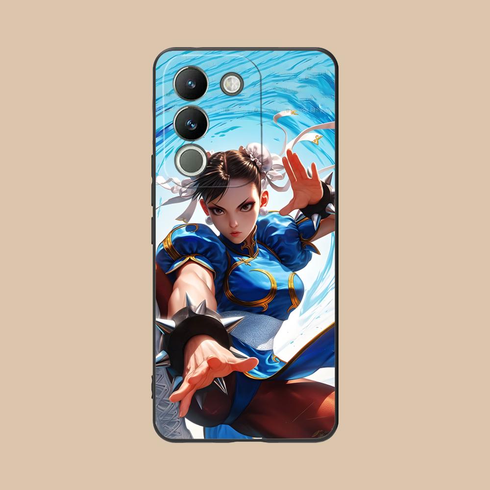 Street Fighter Chunli Phone Case for VIVO V60 V50 V40 V30 V29 V27 V25 V23 Pro Lite 5G Colorful Printing Cover Pretty Smartphone