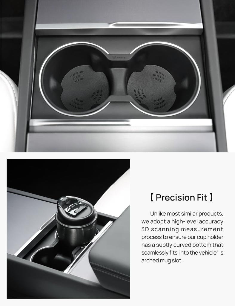 TPARTS Silicone Center Console Cup Holder Insert for Tesla Model 3 Highland 2024 2025