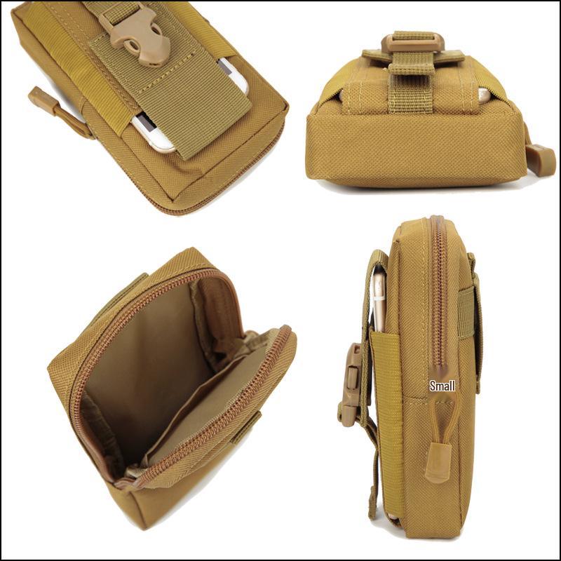 Sonderangebot: Taktische 7-Zoll-Sport-Hüfttasche für den Außenbereich mit Münzfach, Gürtelschlaufe, Molle-Befestigung und Umhängegurt.