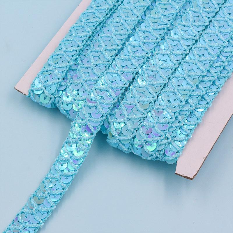 30 Meter Sequin Lace Trim 1.5cm Width Braided Band Decoration Ribbons DIY Cosplay Stage Costumes Hat Clothing Sewing Accessories