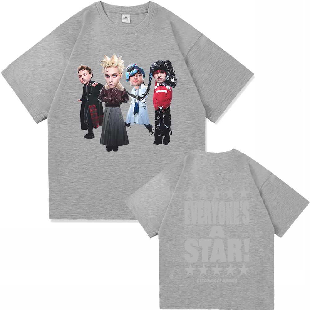 

5 Seconds of Summer Футболка Everyones A Star Мода 2025 Альбом ЧоловікиЖінки Одяг Харадзюку Високоякісні Топи Бавовняні Футболки M
