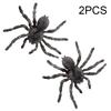 2pcs Realistic Spiders Fun Simulation Spiders Model Toy For Prank Props Party Decoration Gray
