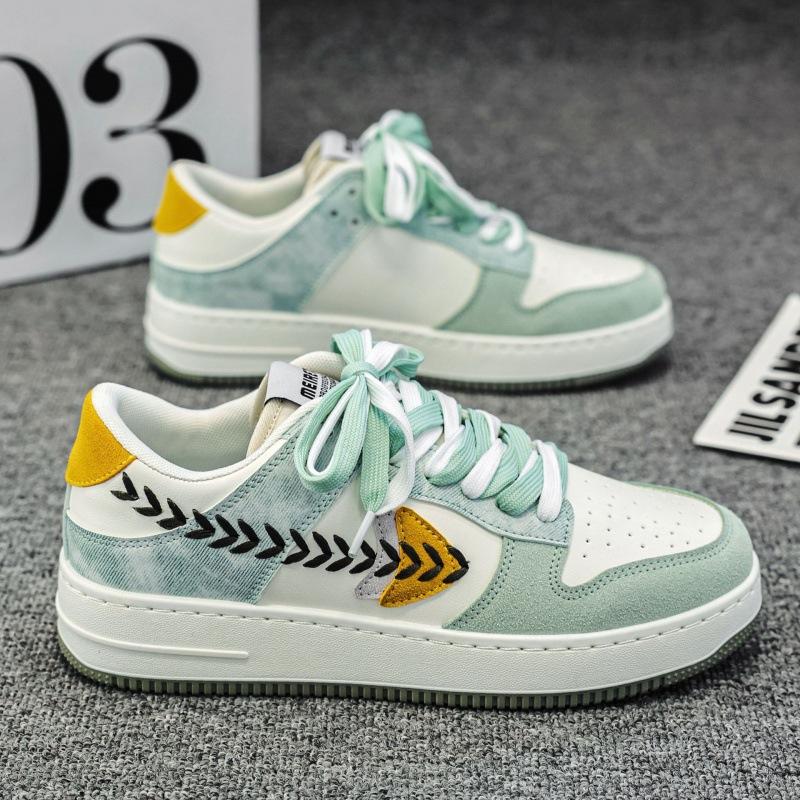 

Shoes men s trendy shoes versatile super fire Korean version of Internet celebrity popular men s shoes spring low-top retro casual shoes 44 бежевий