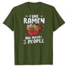 Vintage RaUnisex Lover Cotton Tshirt Japanese Noodles Design Short Sleeve Crew Neck Casual Fit Funny Text Graphic Tee for Unisex Women