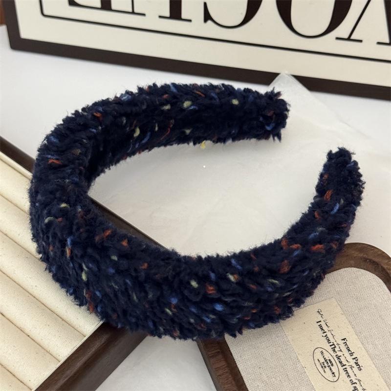 Buntes Plüsch-Stirnband mit Polka Dots, Plüsch-Haarband, Niedliche Haargummis mit Polka Dots, Haarband für Frauen, Haarschmuck für Frauen