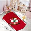 1PC Round Rug Fc Crest Design Printed Round Area Rug ,Rug For Home Office, Round Chair Rug, Decorative Carpet Fan Gifts Christmas Gift