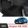 Car Floor Mats For Peugeot 408 408X  Carpets Foot  Accessories Interior Pedals Products Covers Automobiles Waterproof