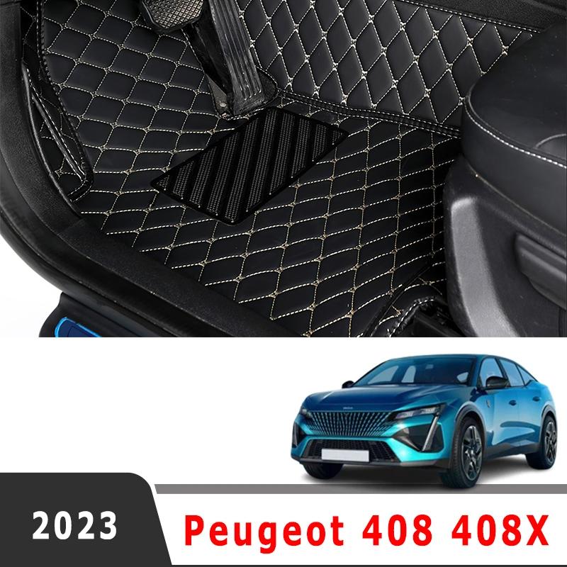 Car Floor Mats For Peugeot 408 408X  Carpets Foot  Accessories Interior Pedals Products Covers Automobiles Waterproof