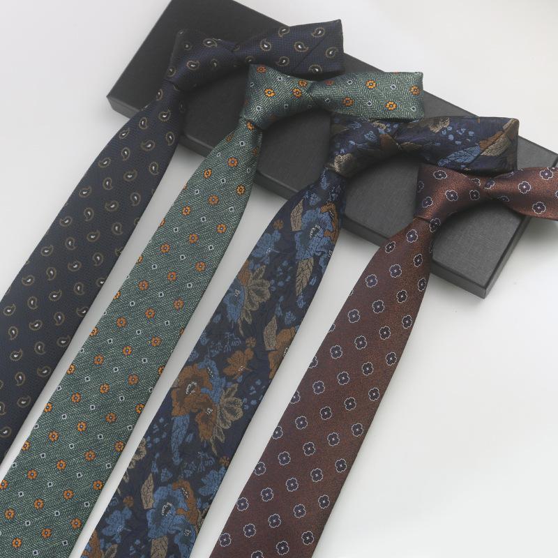 Men'S Business Gentleman'S Suit Wedding Meeting Pattern Host High-End Jacquard Green 8Cm Hand Tie
