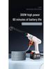 Portable Wireless Lithium Battery Car Washer: 10-Setting High-Pressure Water Gun with Six-in-One Head