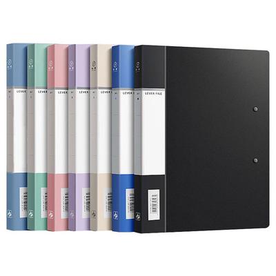 Creative PP A4 File Folder Color Long Double Clips Document Bag Thickened Test Paper Storage Organizer School Office