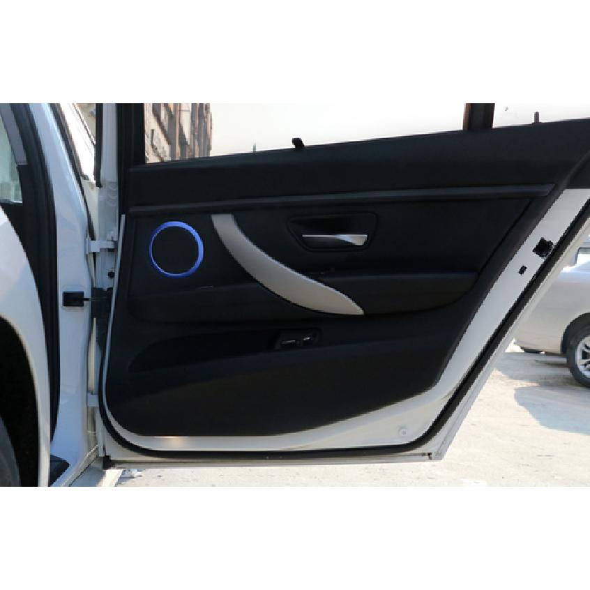 Inner Door Horn Frame Cover Trim For BMW 3 4 Series GT 2013- Blue Aluminum
