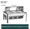 Gold-Plated Stainless Steel Buffet Warmer with Full Lid and Visible Insulation