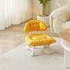 Rolling Stool with Backrest Padded Mobile Chair Cushion Compact for Bedroom