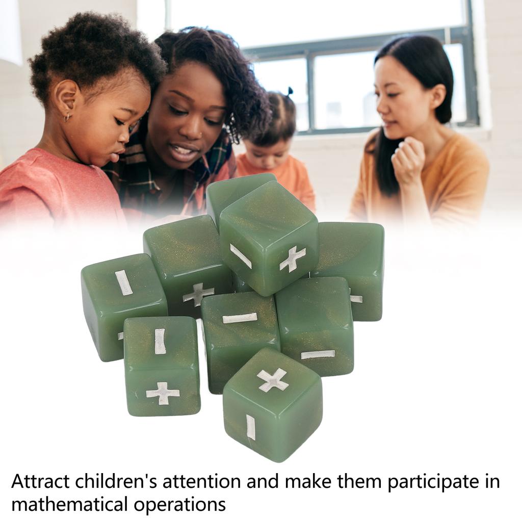 20pcs Plus Minus Sign Dice Set 16mm Math   Calculation Dices for Infant Teaching