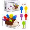 Montessori Hedgehog Toy, Fine Motor Skills Toy for Toddlers 2+ Years, Hand-Eye Coordination & Sensory Learning Toy for Kids 2 Years Old and Up
