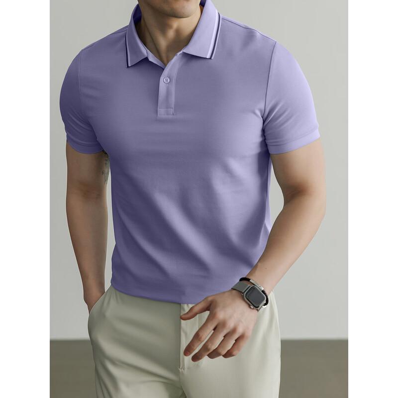 Hengyuanxiang Men's Casual Short Sleeve Polo Shirt