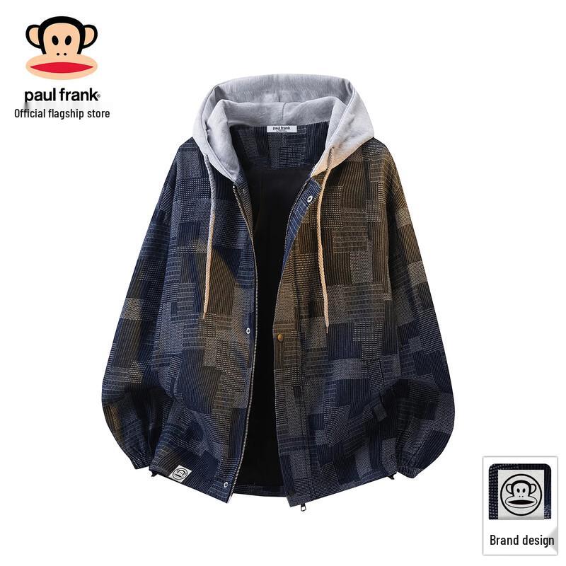 paul frank Men's American Street Style Color-Block Hooded Jacket
