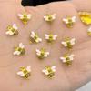 50Pcs New Cute Mini Bee Resin Statue Crafts Flat Ornaments Jewelry Making Hair Salon Nail Accessories, Bee Nail Art Charms