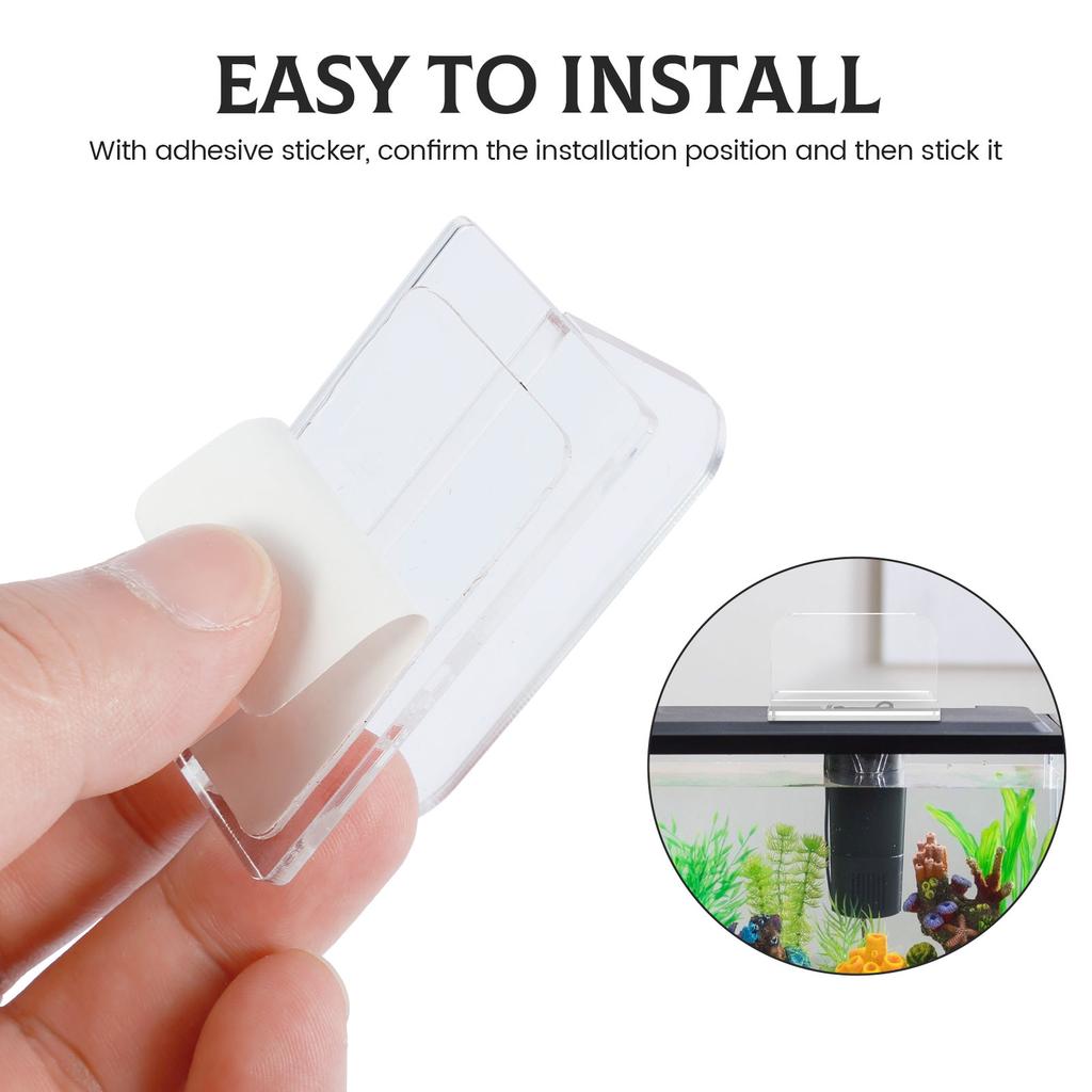 4/8Pcs Acrylic Aquarium Lid Handles Transparent Fish Tank Lid Handle Adhesive Glass Lid Handle Replacement Aquarium Accessories