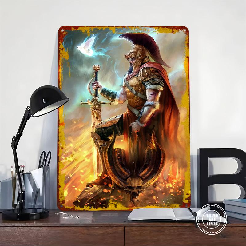 Erobert Gedrucktes Poster Benutzerdefinierte Wandkunst Retro Vintage Metallblechschilder für Wanddeko Badezimmerdekoration Einrichtung Dekorationen Zimmer