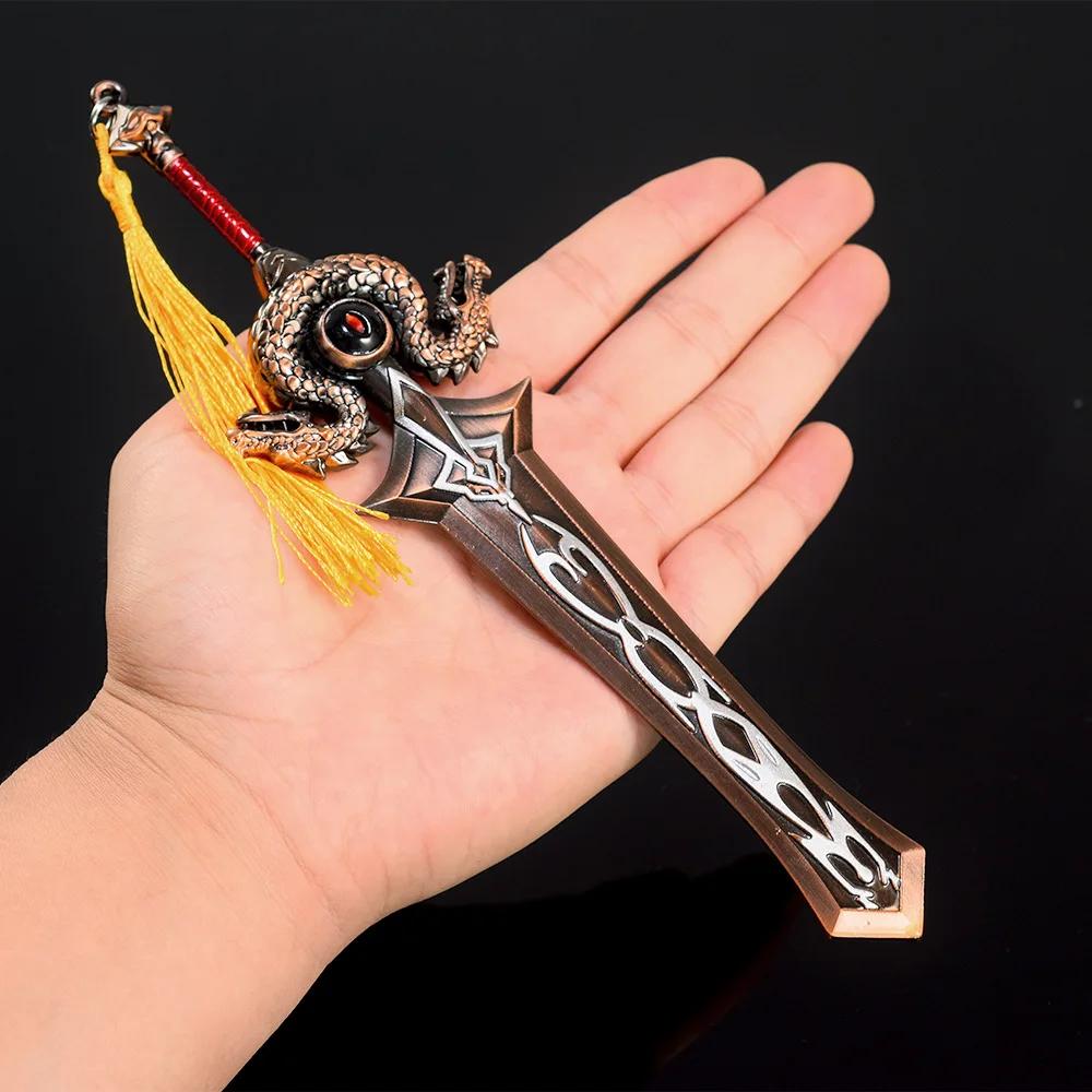 21.5cm World of Warcraft Weapon Model Ashkandi Greatsword of The Brotherhood Toy Sword Cosplay Prop Metal Boys Gifts Collectible