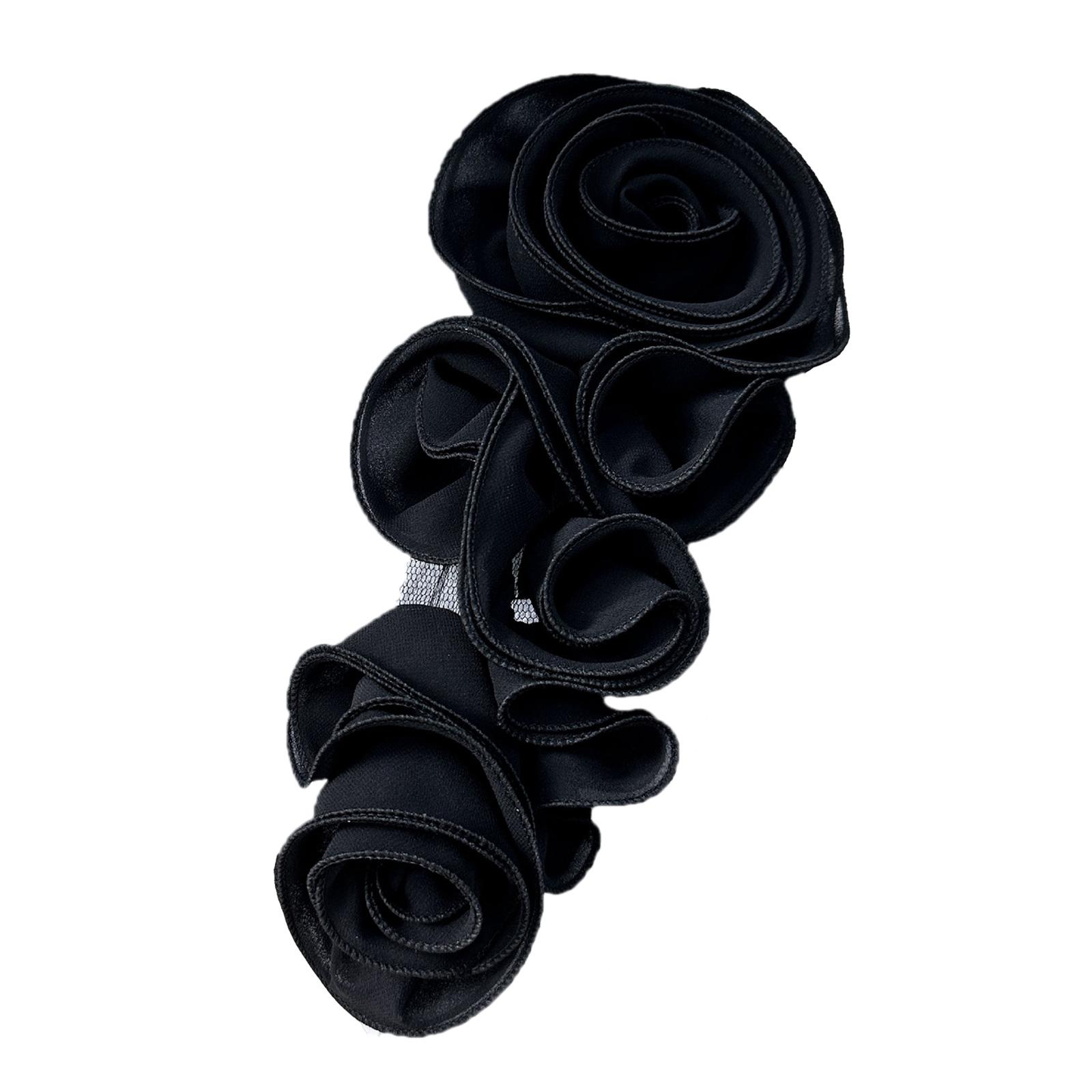 

Handmade Costume Appliques Silk Flower for Stage Performers Dresses Project Materials 3D Flower Patches Garment Applique чёрный