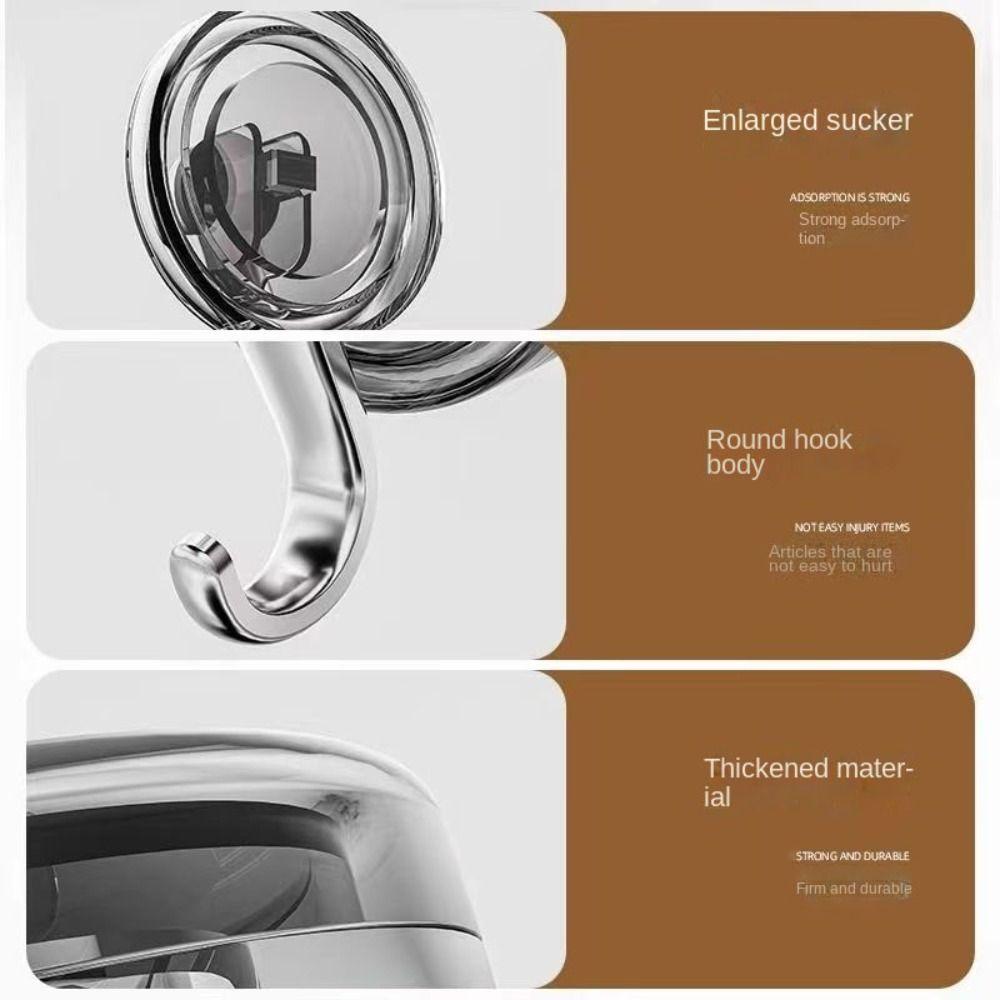 Hang Towels/Clothes Suction Cup Hooks Traceless Adhesive Storage Hanger Fashion Shower Hooks