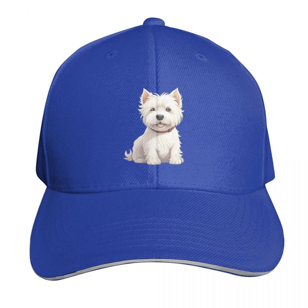 Peeking Dog West Highland White Terrier Cap Fashion Casual Baseball Caps Adjustable Hat Hip Hop Summer Unisex Baseball Hats
