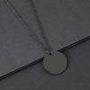 Stainless Steel Round Pendant Necklace - Blank, Engraveable, Ideal for Gifts