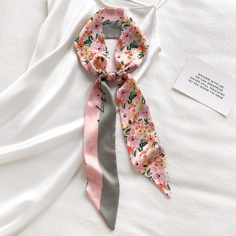 

Французская бабочка Живопись Шелковый шарф Длинная лента Живопись маслом Головной платок Повязка на голову Аксессуары для волос