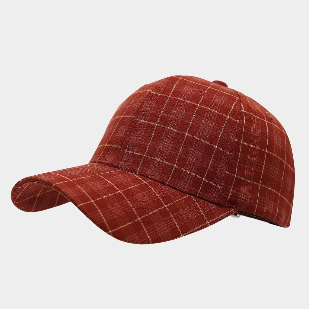 Plaid Fashion Literary Retro Street Painter Hat Men's and Women's Outdoor Leisure Breathable Sunshade Versatile Baseball Cap