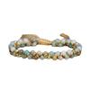 Amazonite & Mixed Stone Braided Bracelet – Gold Accent Adjustable Boho Jewelry, Calm Balance Gift for Women