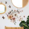 Creative Simulated Floral Wall Sticker Self-Adhesive Removable for Bedroom Living Room Hallway Closet Dorm Home Decor Art
