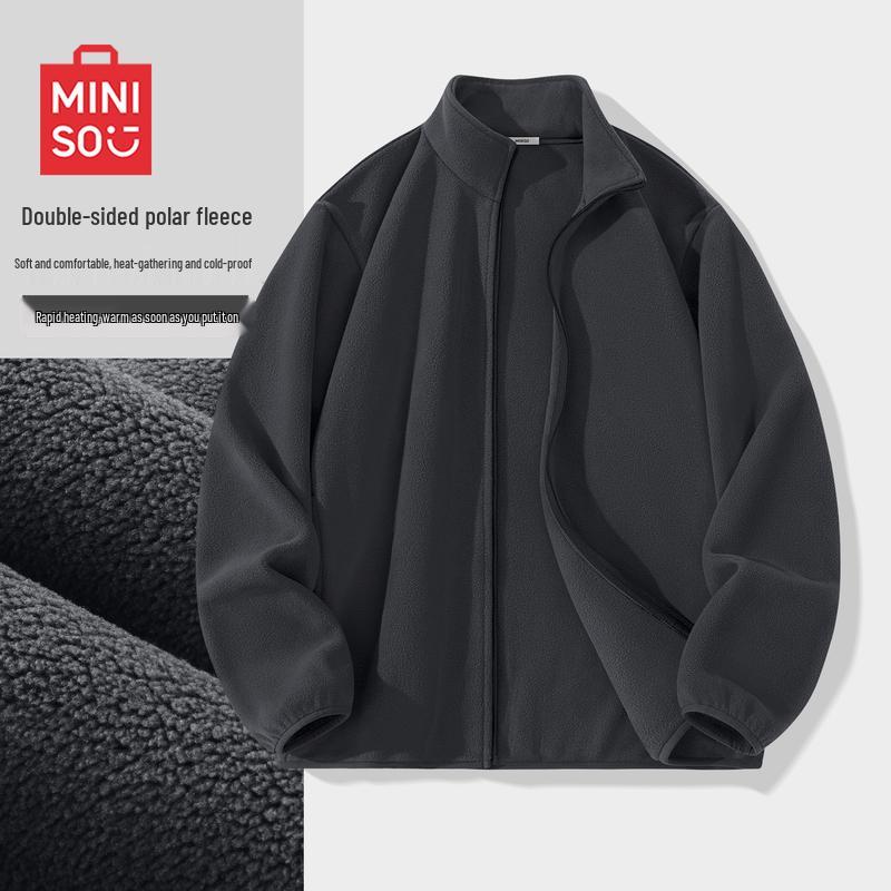 MINISO Men s Double-Sided Fleece Jacket XL